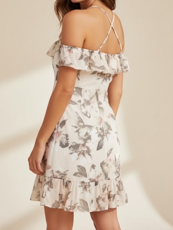 Twice Chic Boutique Dresses & Skirts - NEW• Soul Sunrise Rosa Romantic Flutter Sleeve Dress •1X-3X